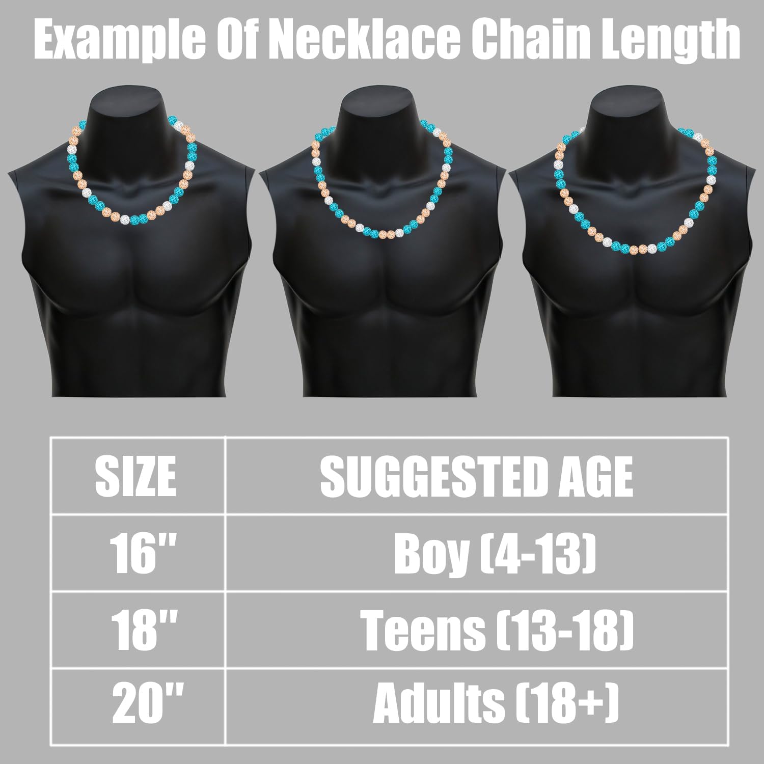 Baseball Chain Beaded Necklace, 16/18/20'' Ice Collection Diamond Bling Discoball Baseball Dirp - Image 4