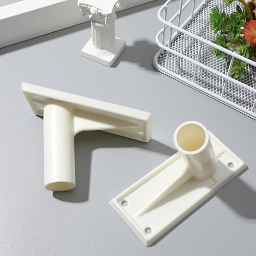 Miniatura 4 de 2 soportes de plástico para asta de bandera, soporte de bandera montado en la pared, soporte autoadhesivo para porche de casa, balcón, jardín,