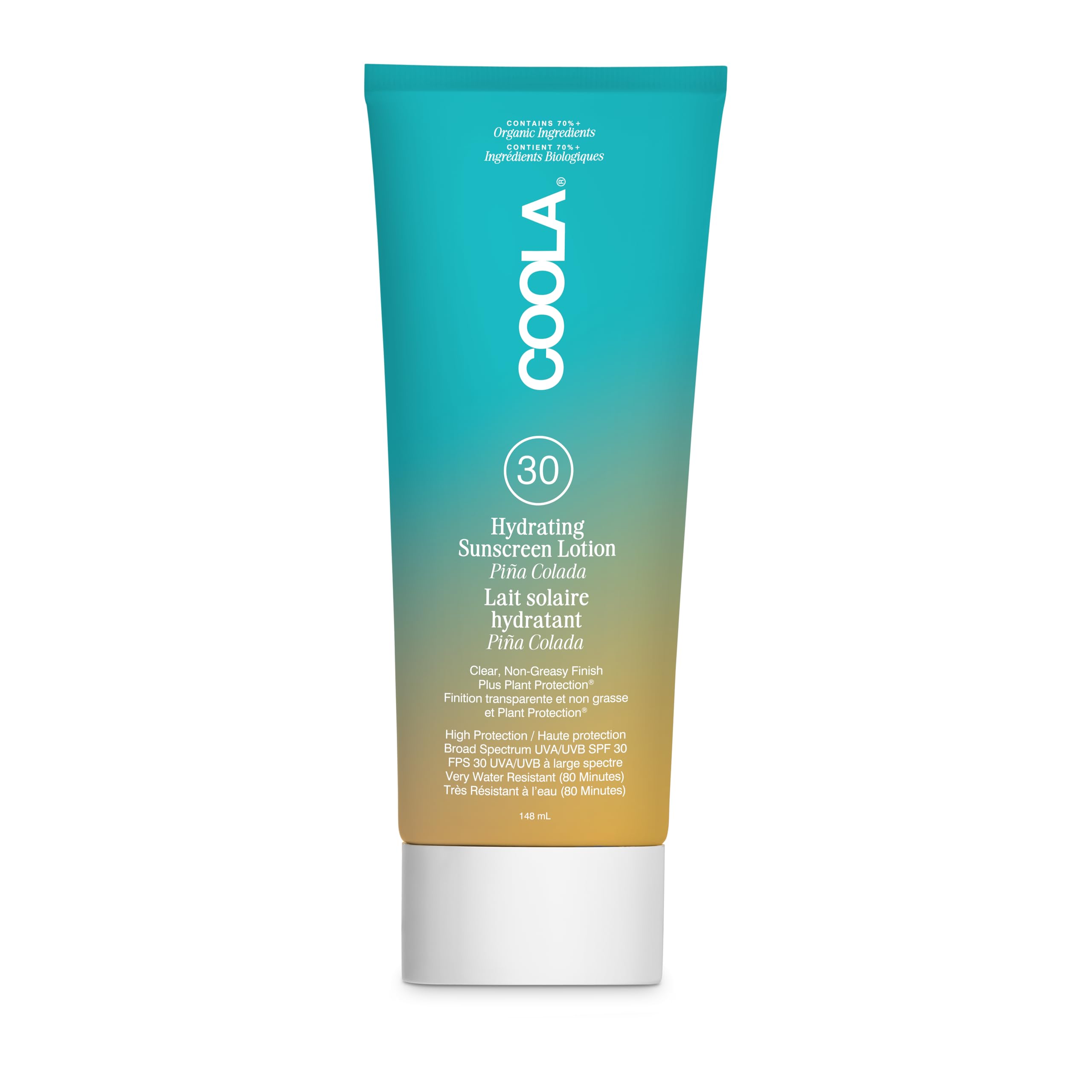 COOLA Organic Sunscreen SPF 30 Sunblock Body Lotion, Dermatologist Tested Skin Care for Daily Protection, Vegan and Gluten Free, Pina Colada (148 ml)