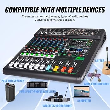 Amazon.com: Doslnlya XF8 Professional Mixer Sound Board Console