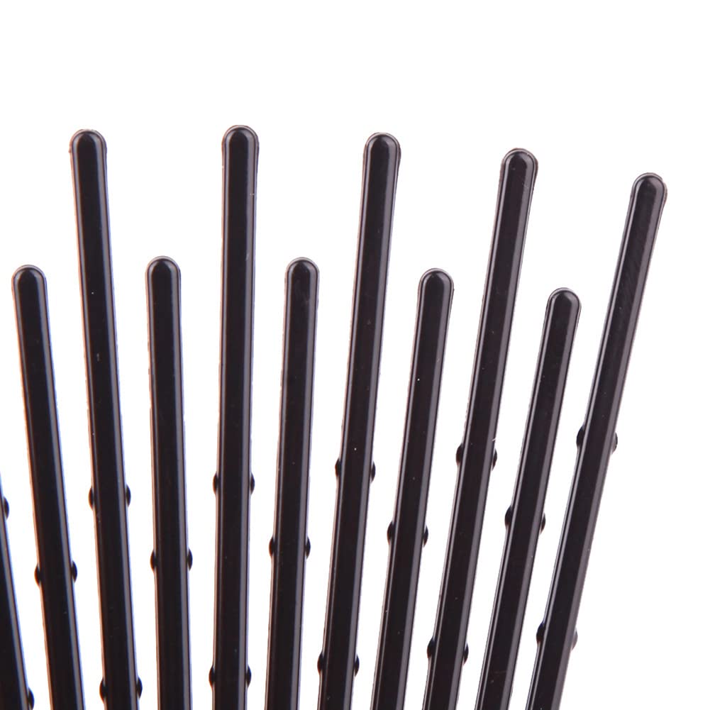 FSSTUD 6 paia di pettini per capelli a doppio pettine a incastro, fermagli per capelli magici per coda di cavallo, accessori per lo styling dei capelli per donne e ragazze nero