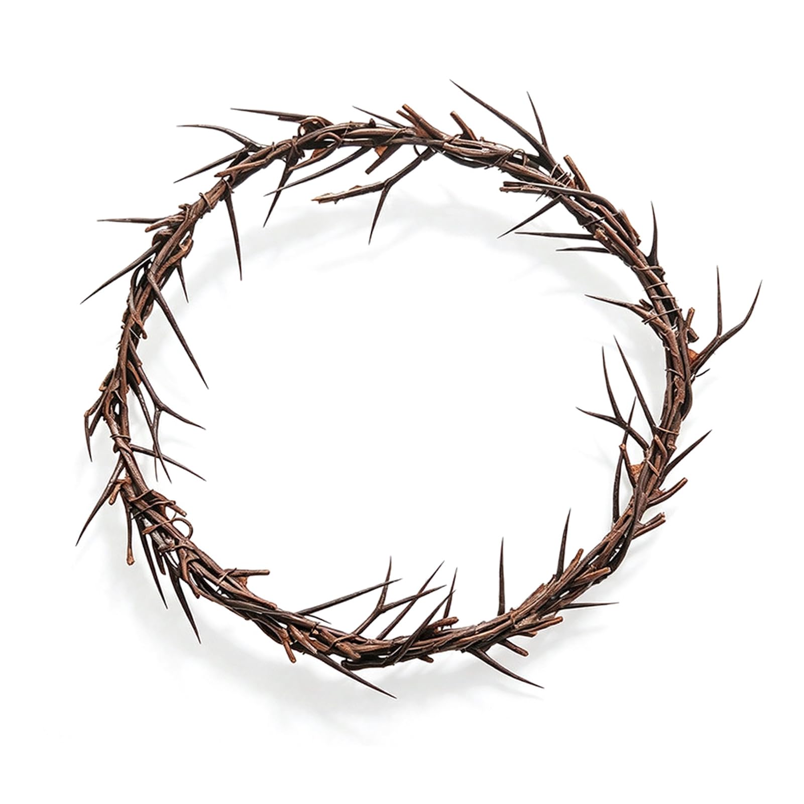 RetroNest Thorns Wreath Halloween Horror Decoration with Realistic Spiked Branches and Crow 45cm Black Dead Branch Spooky Wreath for Haunted House Door Window E