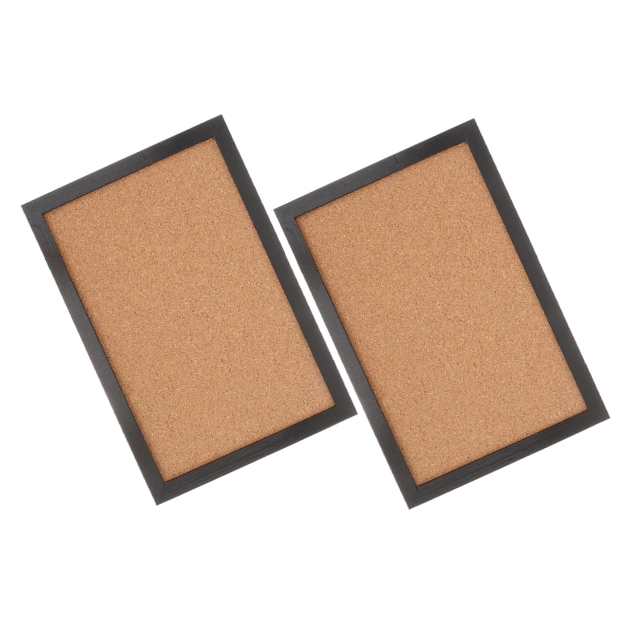 HOMSFOU Bacheca Sughero da Parete 2 Pezzi con Cornice in Legno, Elegante e Funzionale per Ufficio e Casa, per Esporre Appunti e Fotografie