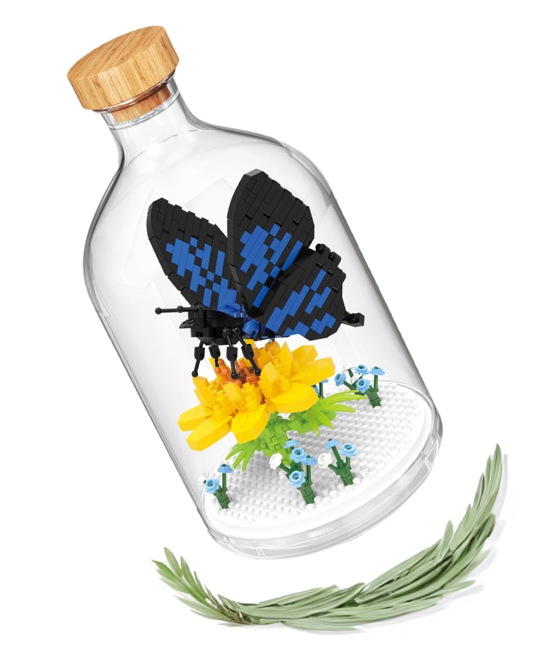 WiseHawk Kit of miniature blocks to assemble insects and small animals. Includes methacrylate bottle to protect the construction. Butterfly - Image 4