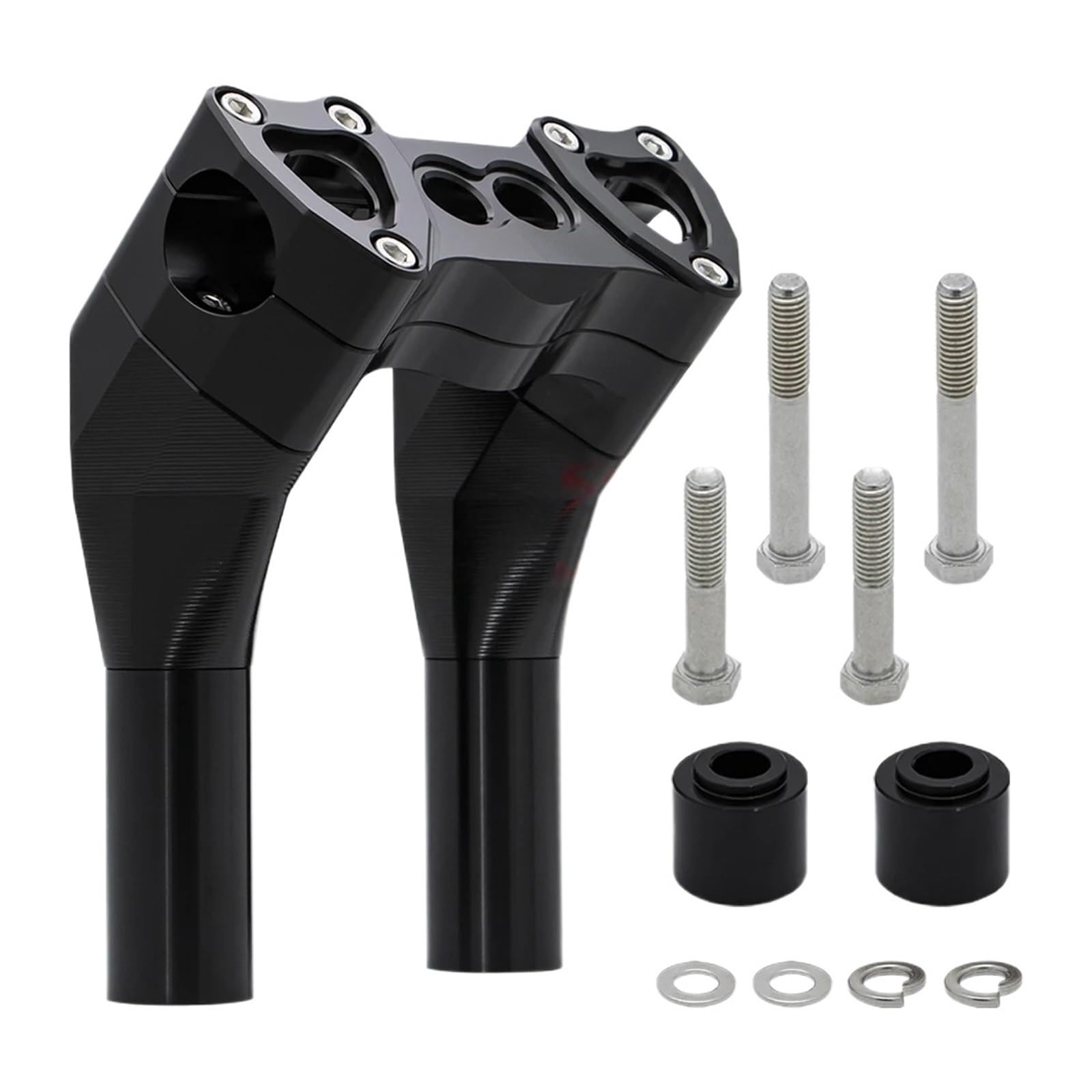 Części Motocyklowe Styl MX 1-1/8 "kierownica T-bar 6"-12" Podnośniki Typu Pullback Pasuje Do Harley Sportster Dyna Softail Street Zacisk Wspornika Kierownicy(6-Black)