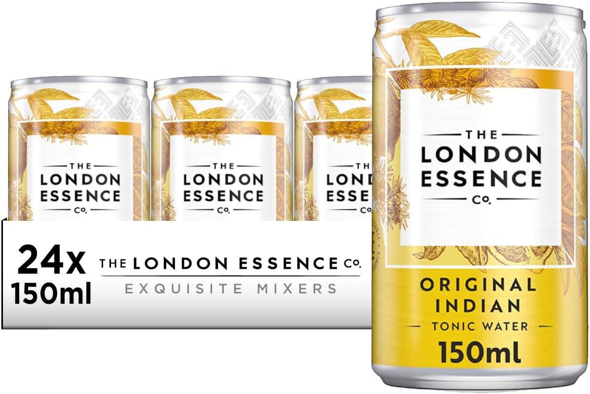 Original Indian Tonic, Premium Cocktail Mixer, 150ml, Pack of 24 cans, No Artificial Colours Preservatives or flavours, Low Calorie