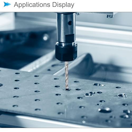 Miniatura 4 de CoCud Brocas de carburo sólido, 0.065 in de diámetro, brocas de precisión de carburo de tungsteno K35 (aplicaciones para aleación de metal de acero