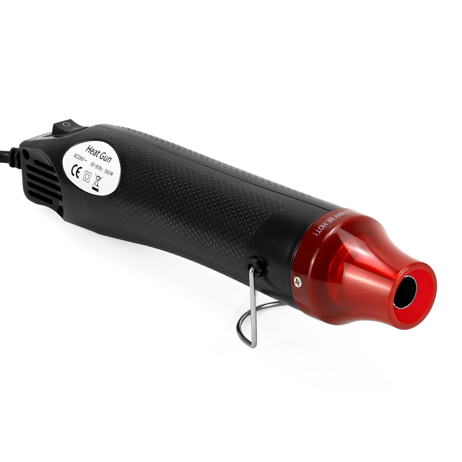 QWORK® Mini pistola ad aria calda 220V 300W, essiccatore ad aria calda portatile, per tubi termoretraibili, goffratura, asciugatura di vernice, inchiostro
