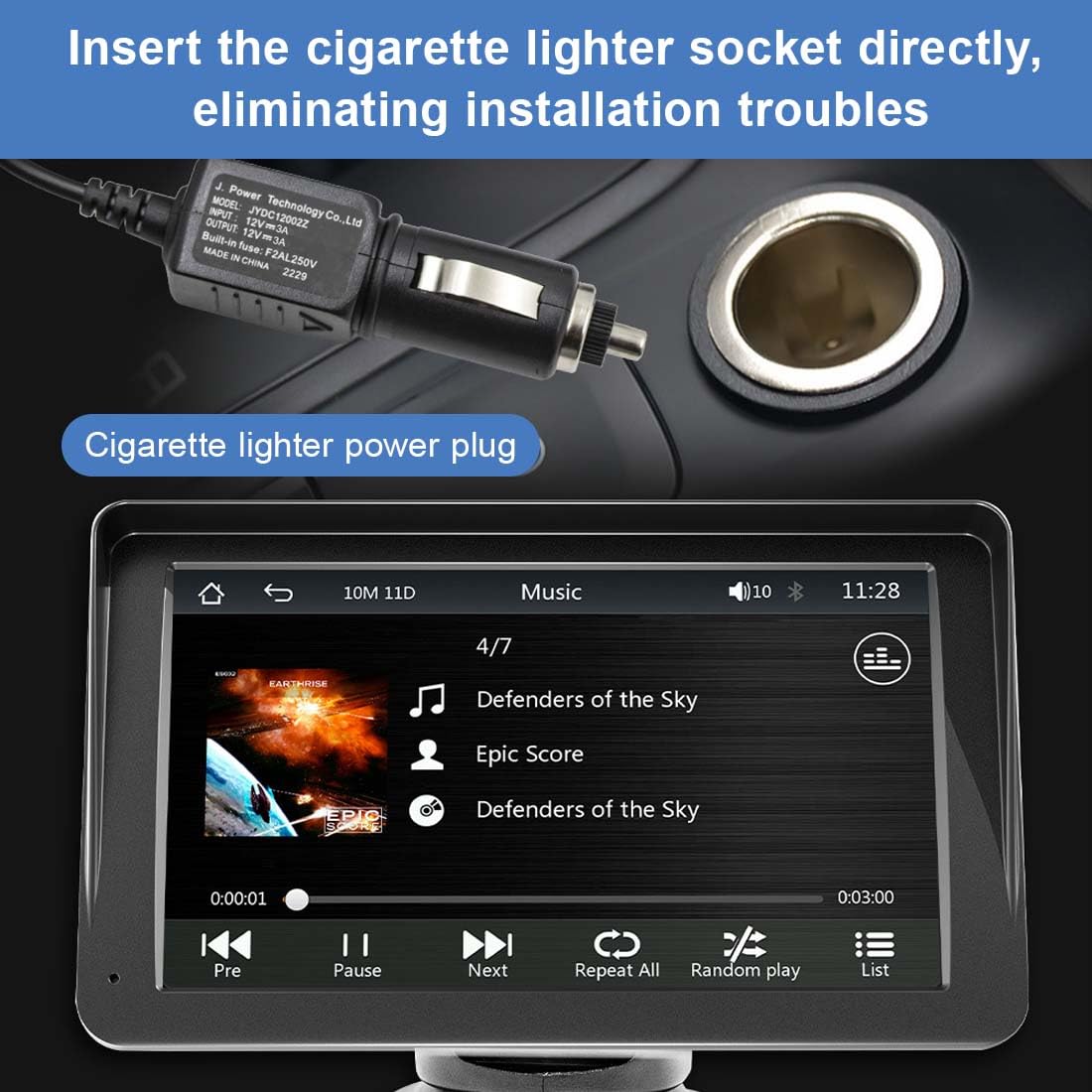 GPS Auto,GPS Navigatore Satellitare,Navigatore per Camion,7 Pollici Touchsceen,con Avviso Guida vocale,Chiamata Bluetooth,Uscita Wireless FM,Multilingue,per Auto Camion