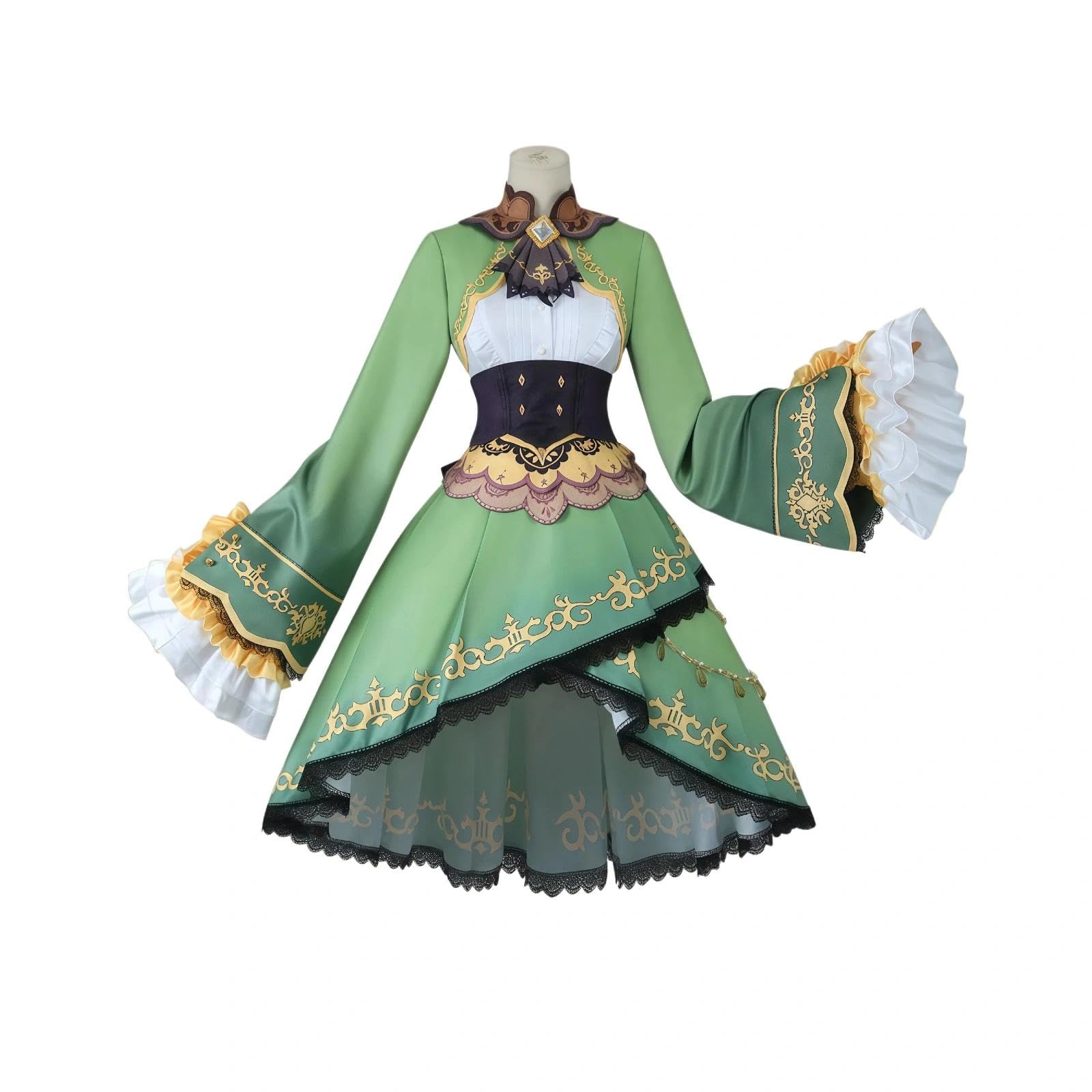 Cosplay Anime Hombre Mujer Adulto Halloween Comic Con Uniforme Roles | Conjunto completo – Incluye chaqueta verde con cierre, pantalón a juego y corbata. Todo lo necesario para un cosplay