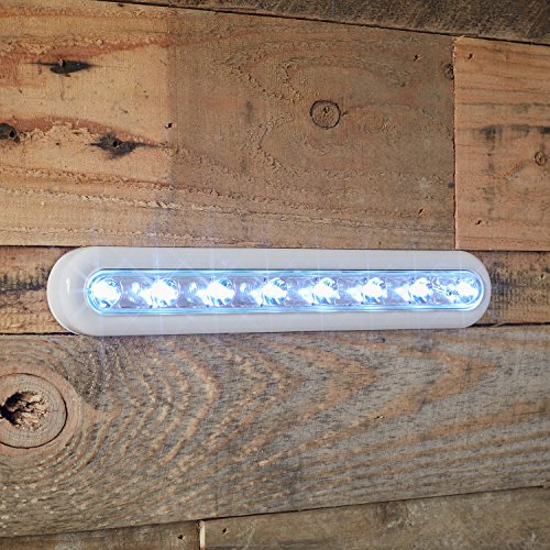 Preisvergleich Produktbild LED Touch Leuchtleiste weiß Batteriebetrieb 28cm Lights4fun