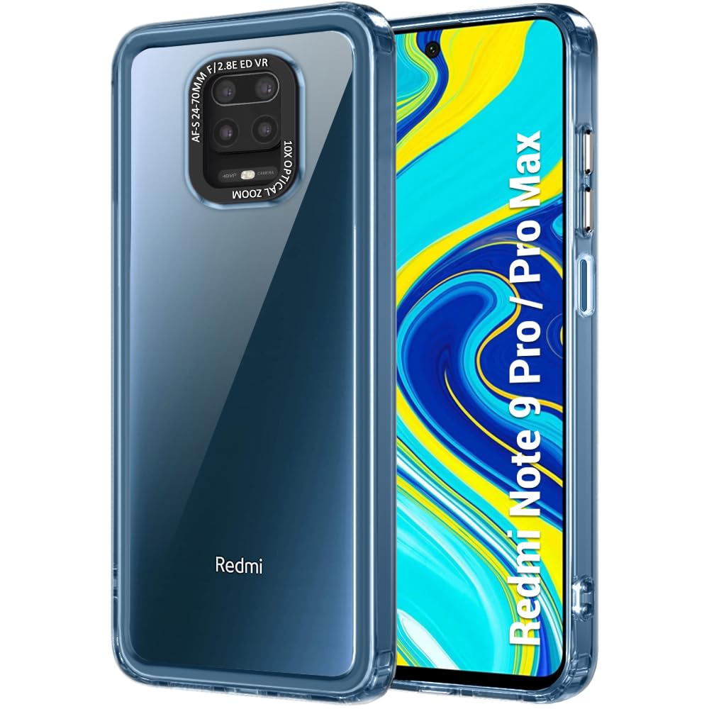 TheGiftKart Hybrid Shockproof Mi Redmi Note 10 Lite/Note 9 Pro/Pro Max/Poco M2 Pro Back Cover Case | Stylish Camera Border | Plated Buttons | Crystal Clear Hard Cover (TPU & PC, Transparent Bumper) (B0D6FMMP2D) Amazon Price History, Amazon Price Tracker