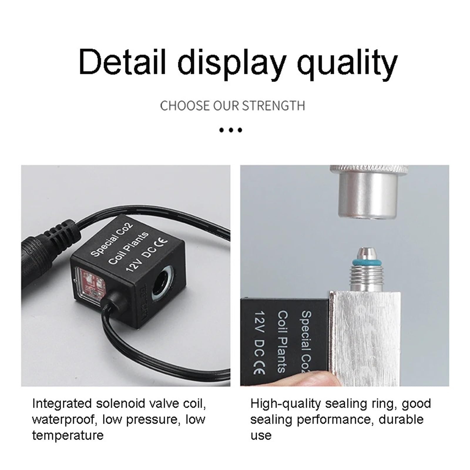 Électrovanne pour aquarium - Régulateur de CO2 - Accessoires d'aquarium - Valve magnétique électrique basse température pour aquarium (tête unique)