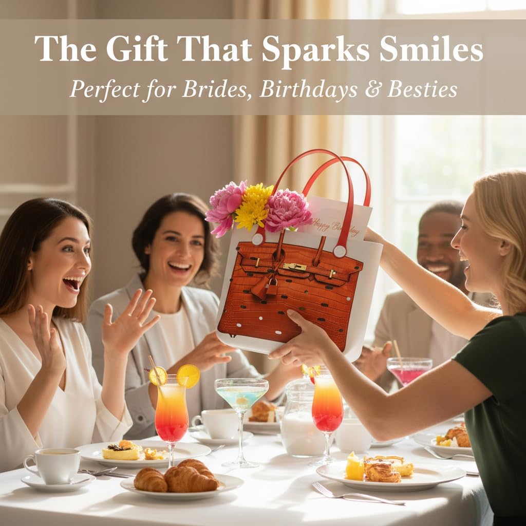 Rubber Beach Tote Bag - Waterproof EVA Pool Bag with Luxury Print - Sandproof Vacation Essentials for Swim & Boat - Unique Gift for Women - Image 2