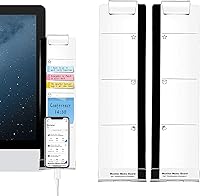 Vista 16 de Accesorios de escritorio de oficina, 2 unidades, multifunción, tablero de notas para monitor de computadora, panel lateral transparente, panel