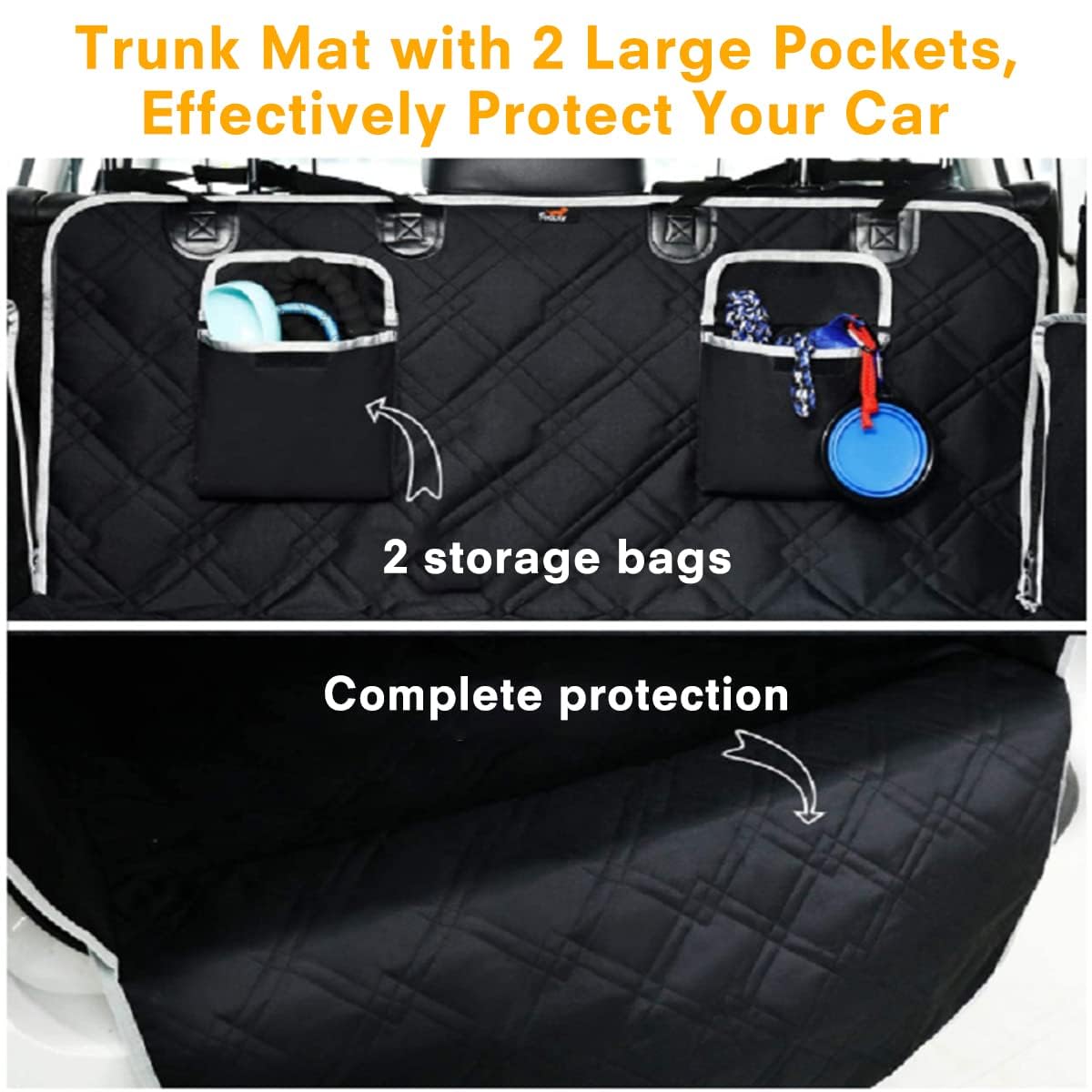 Protection Coffre Voiture Chien Toyota RAV4 - Tapis Hayon Imperméable Antidérapant Résistant Rayures - Côtés Hauts