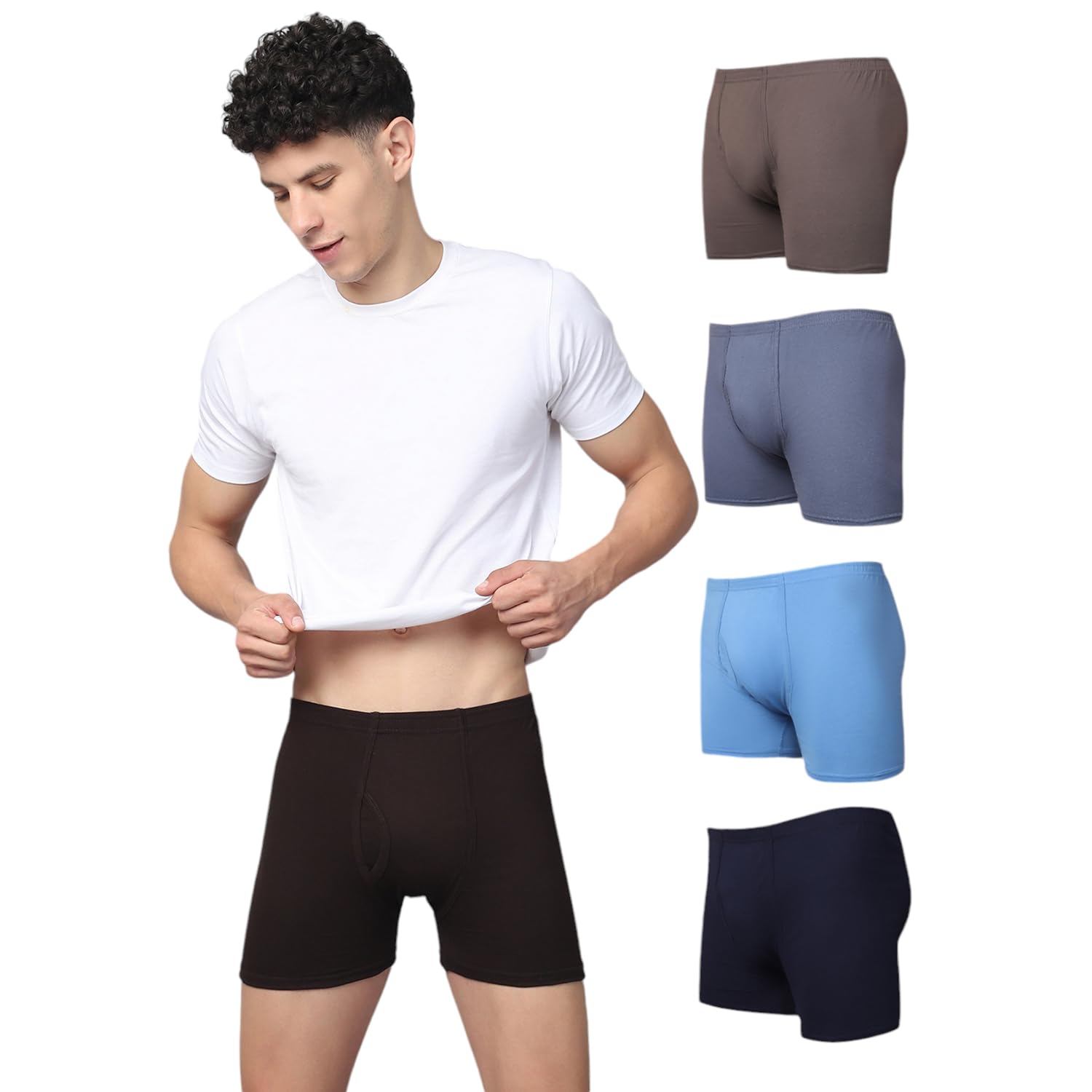 mack jonney Cotton Inner Elastic Trunks for Men-Pack of 2-MACK638368-picture-12