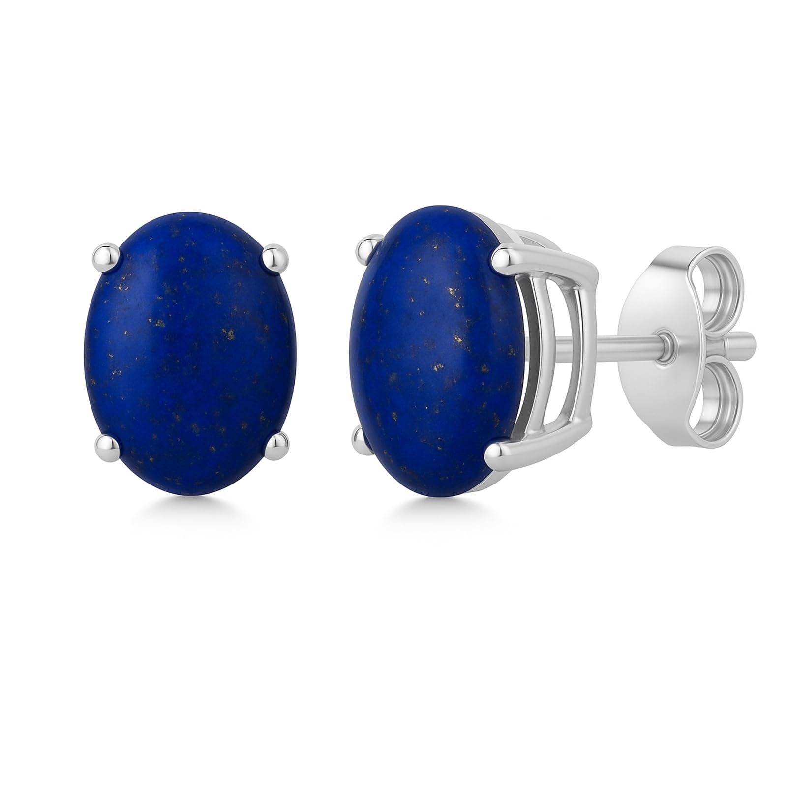 naturales múlti Piedras preciosas 7x9 mm Ovalado Plata de ley 925 Diseñador de moda Tachonar Aretes para mujeres Hombres Pendientes de botón hechos a mano Joyería de fiesta