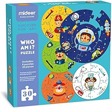 Amazon ジグソーパズル 子供向け１歳 ２歳 ３歳 幼児 知育玩具 パズル Mideer ミディア Who Am I パズル ジグソーパズル おもちゃ