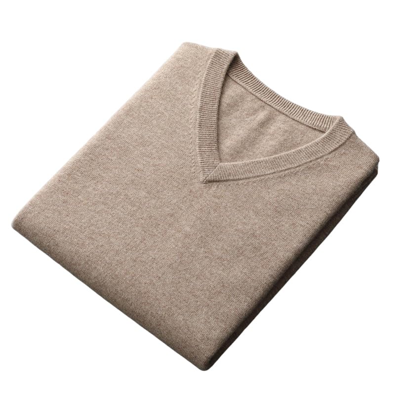 Chaleco de cachemira para hombre con cuello en V elegante 4