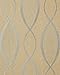 Produktbild Retro Tapete EDEM 1018-13 Retrotapete Geschwungene Designer Linien mit Ornamenten 70er Style dezent glitzernd braun beige silber