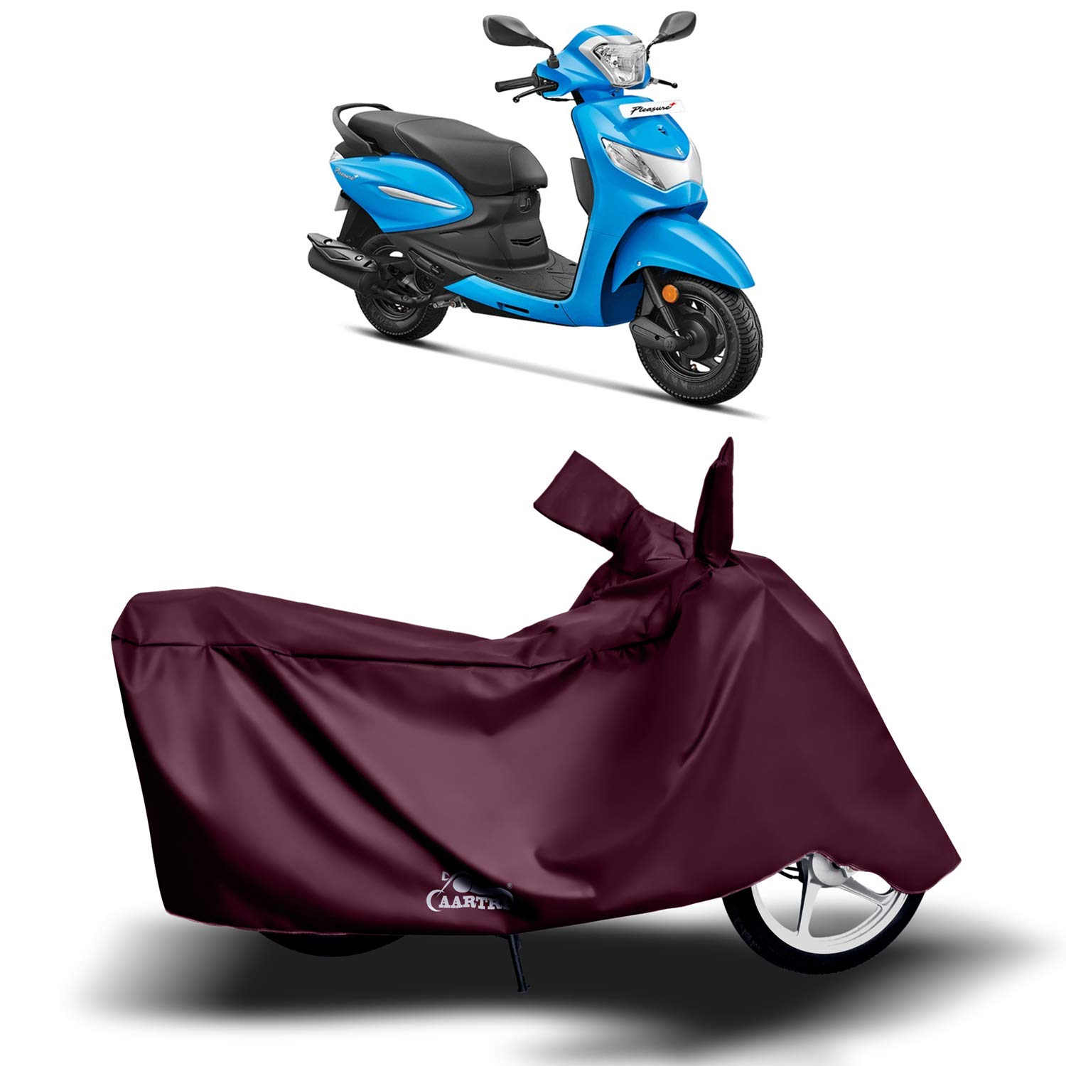 Xguard WOBIT Covers® Pure Polyester - Hero Pleasure New BS6 Scooty Cover -Water Rasistant-UV Rays Reflective- Body Cover for Two Wheeler (Maroon)