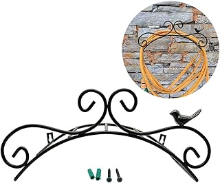 Porta Tubo Giardino Gancio per Portagomma Tubo Metallico per Tubo da Giardino, 35 cm Supporto per Tubo Giardino in ghisa