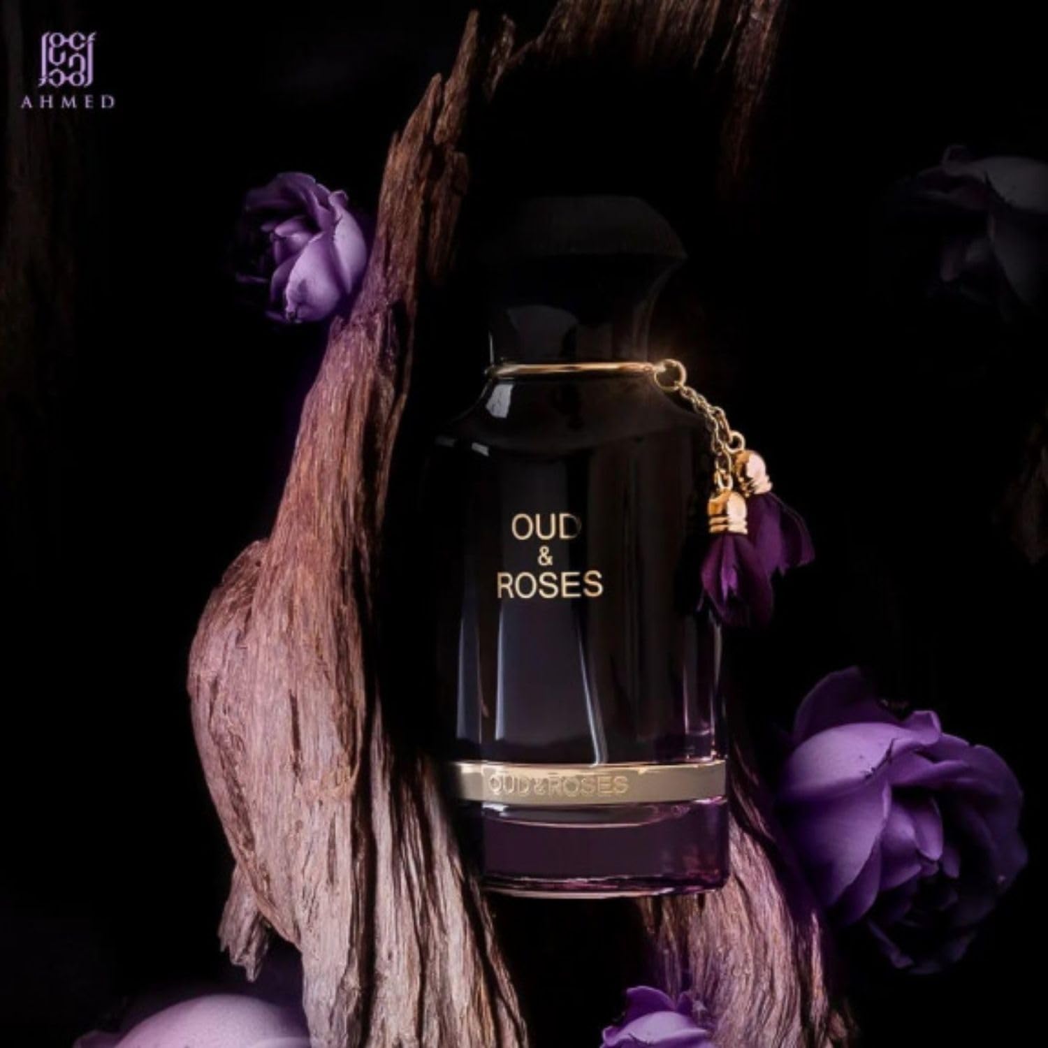 Ahmed Al Maghribi Oud and Roses Eau de Parfum 60 ml – Unisex Duft mit Oud, Türkischer Rose, Indischer Rose, Sandelholz & Amber