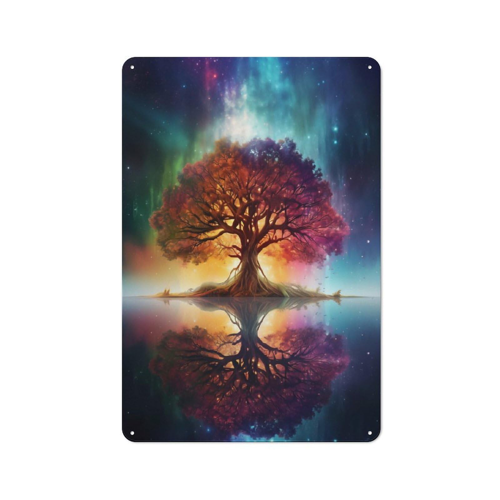 Junmoney Space Fantasy Landscape Vintage Vintage Metal Sign 30X20cm Featuring Room Wall Plaque For Flat, Dorm Room, Lounge Or Cafe