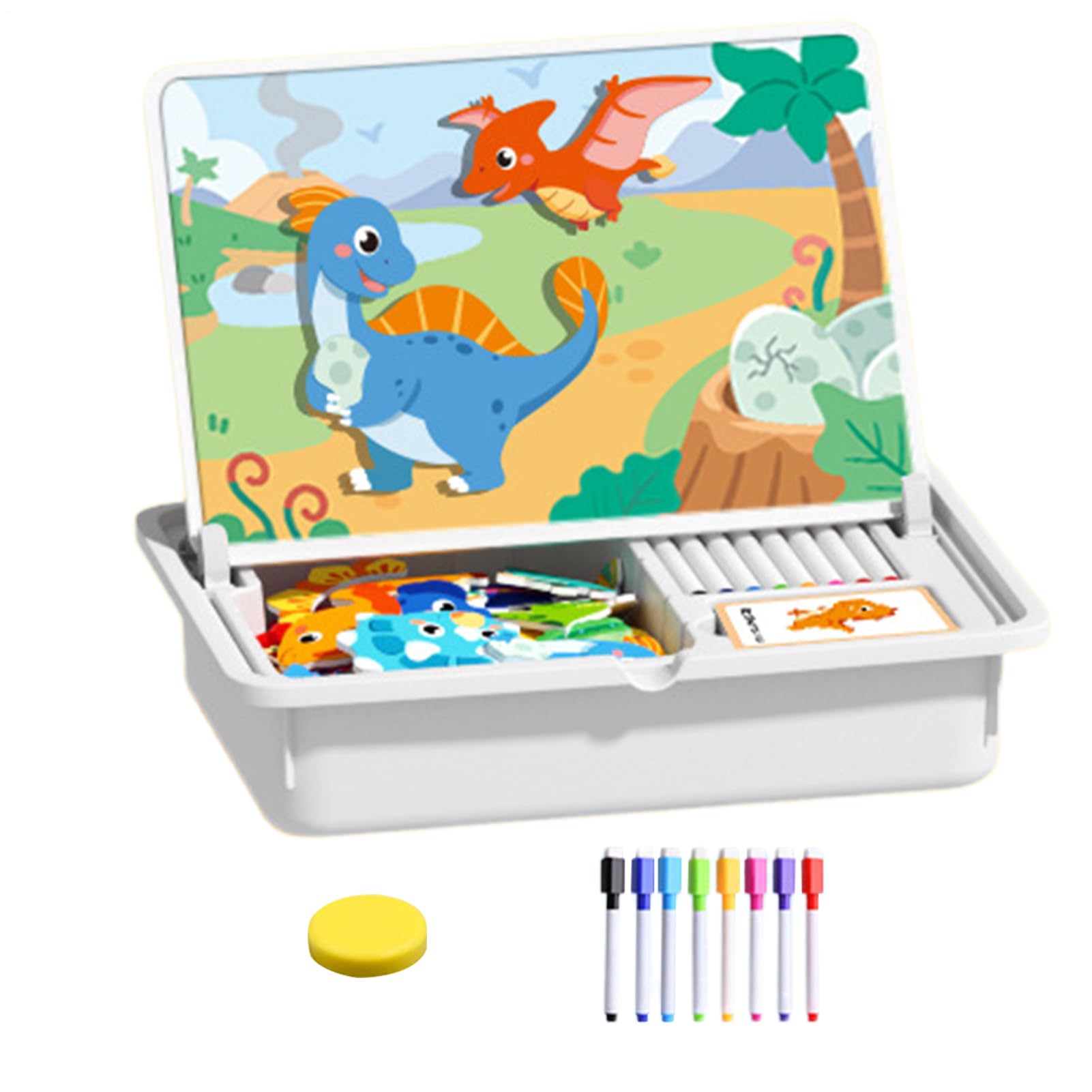 Magnetyczna Puzzle Edukacyjne Dla Dzieci, Dwuletnie Dopasowanie | 32x25x8 Cm, Ga Przebierania Się, Zabawna Twarz Magnetyczna Gra W Podróż, Przenośne I, Dla Przedszkola, Wakacje,
