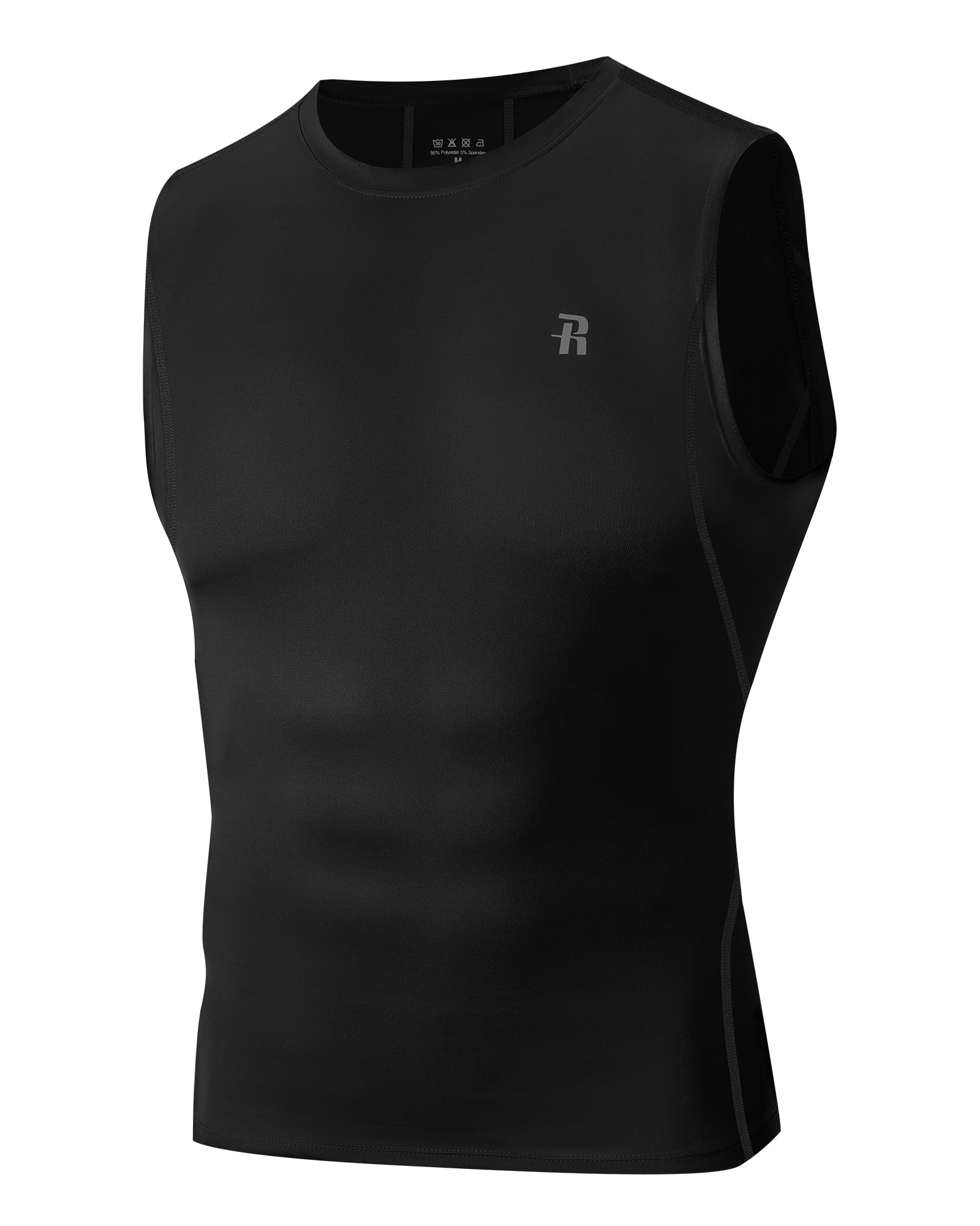 Runhit Herren Kompressionsshirt Tank Top Ärmellos, 1/3 Pack Funktionsshirt Atmungsaktiv Schnell Trocknend, Laufshirt & Muskelshirt für Fitness Gym Training, Sport Unterhemd