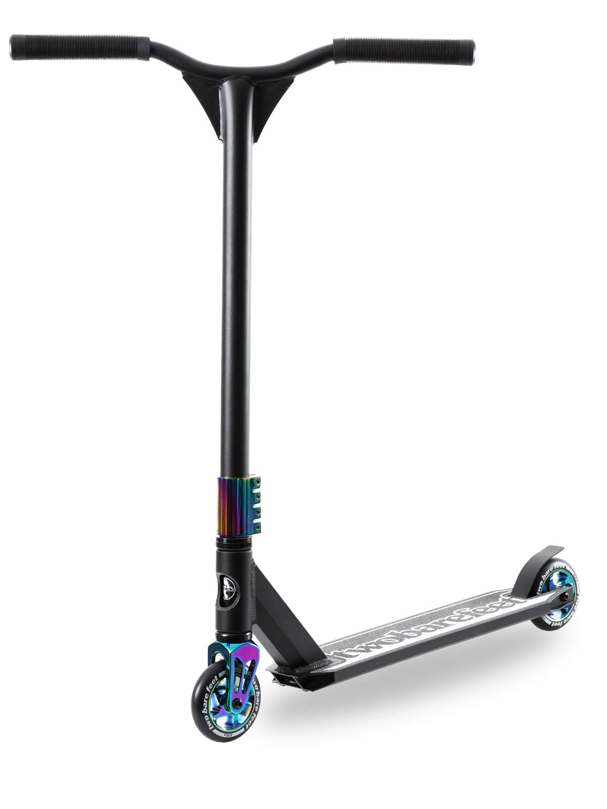 Two Bare Feet Metropolis & Terra Firma Model Stunt Scooter for Kids, Teens & Adults - Durable Freestyle Scooters with ABEC-9 Bearings, 360° Spin, 100mm Wheels (Metropolis Black/Neochrome)