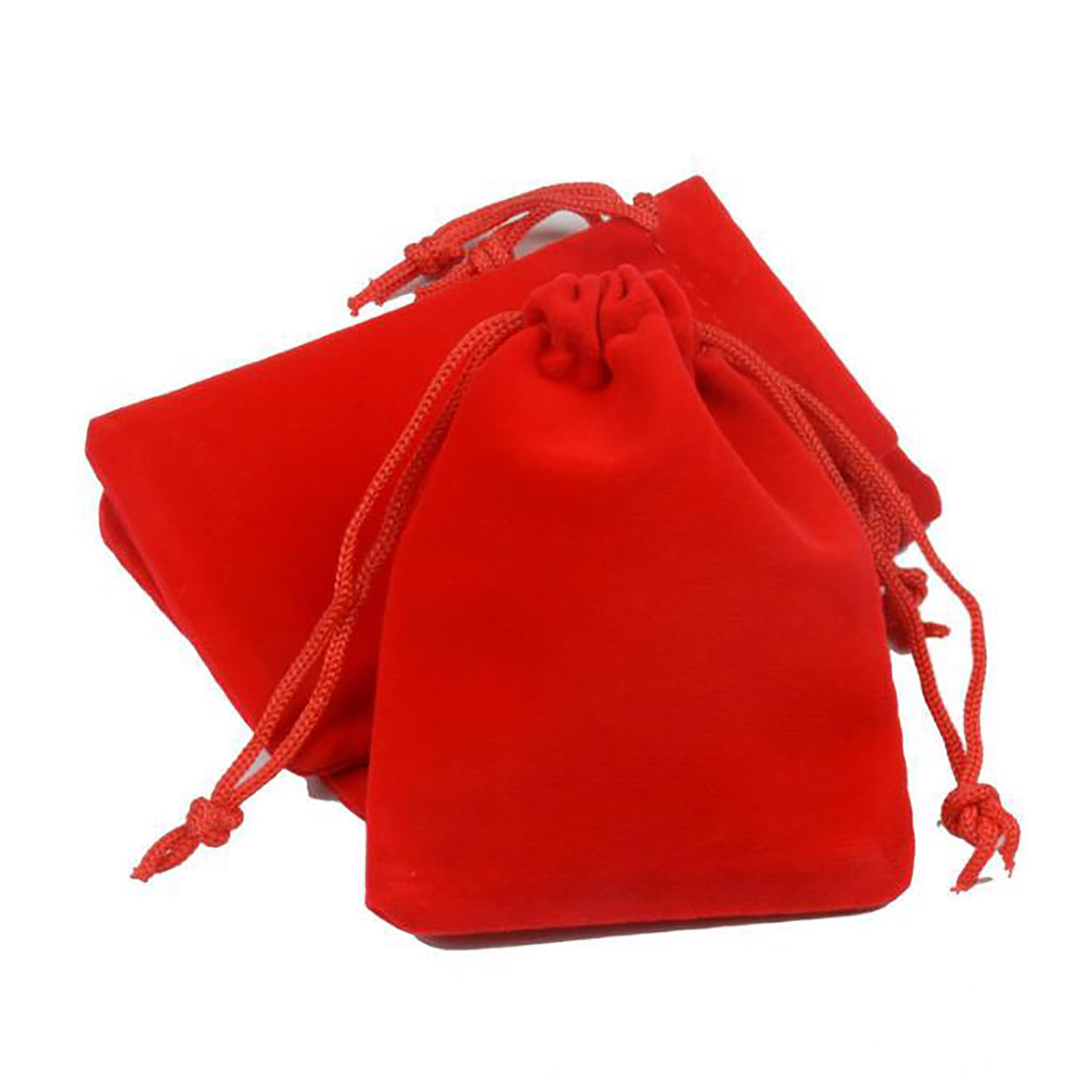 10 PCS Gift Red Dust Proof Drawstring Storage Pouch Bag Reusable Velvet Jewellery Bags Space Saver Organizer For Travel Household?15 * 20cm?