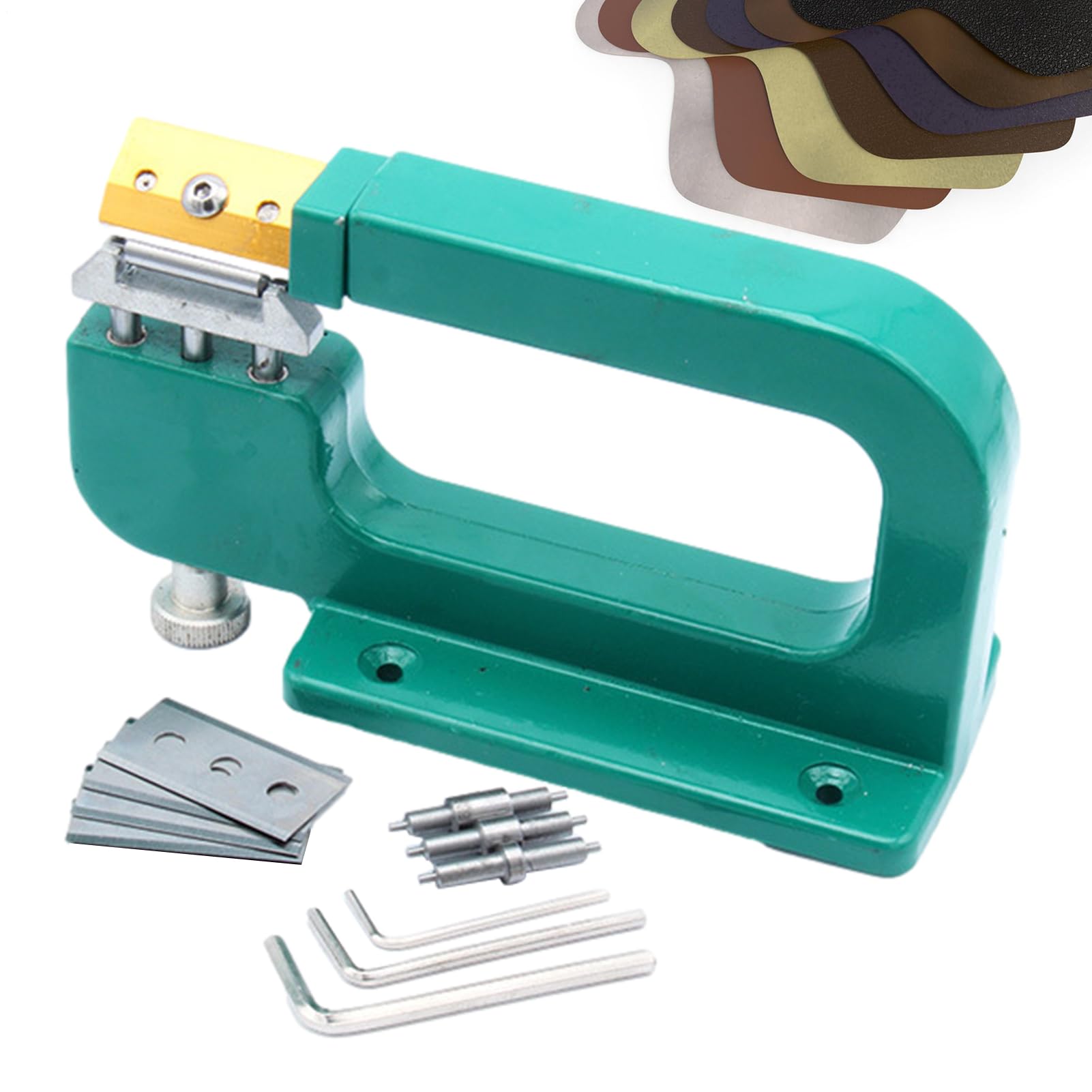 Machine à parer cuir - Acier robuste, manuelle réglable | Outil artisanal coupe fine peau, appareil épluchage précis pour maroquinerie professionnelle et travaux détaillés du cuir végétal ou tanné