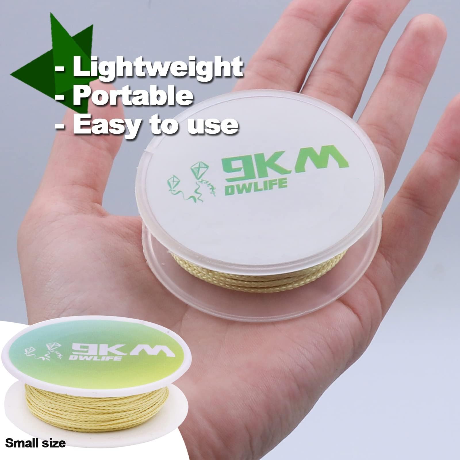 9KM DWLIFE Corde tressée en Kevlar de 226,8 kg, 2 mm, 30,5 m, Haute résistance à l'abrasion, Ignifuge, Corde de cerf-Volant, Ligne de pêche, modèle fusée, bâche de hamac, paracorde de Survie Tactique