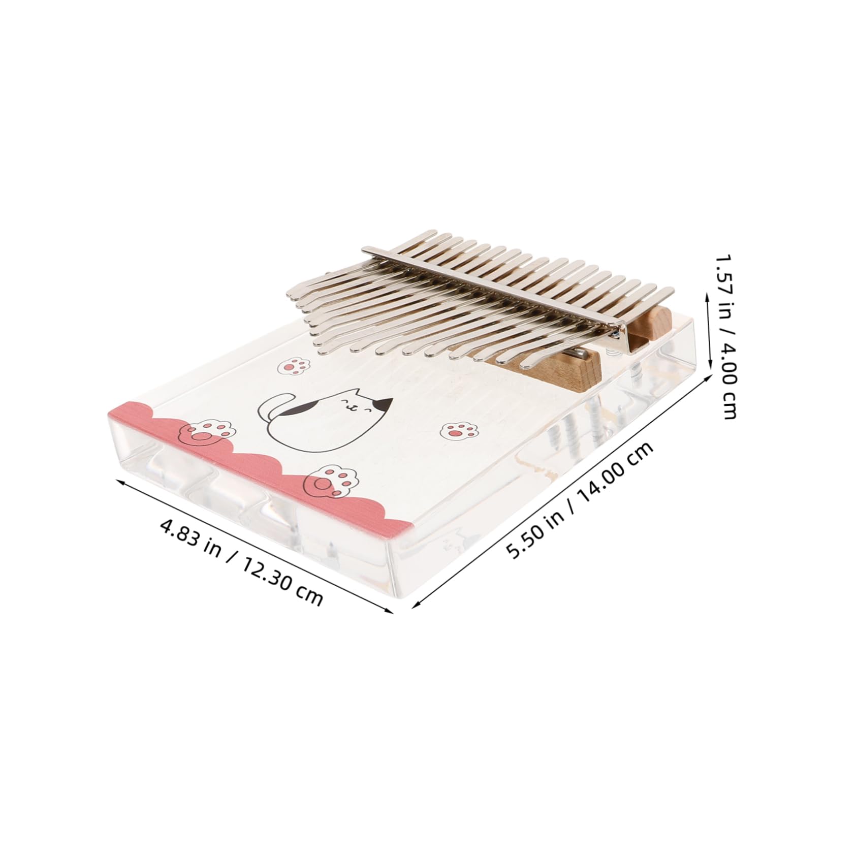 GOOHOCHY Mini Kalimba Thumbs Piano 17-key Acrylic Kalimba Portable Music Instrument for Boys and Girls and Music Lovers