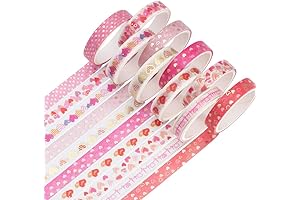 YUBBAEX Washi Tape Valentine's Day Decor: 10 Rolls Sparkling Skinny Gold Foil...