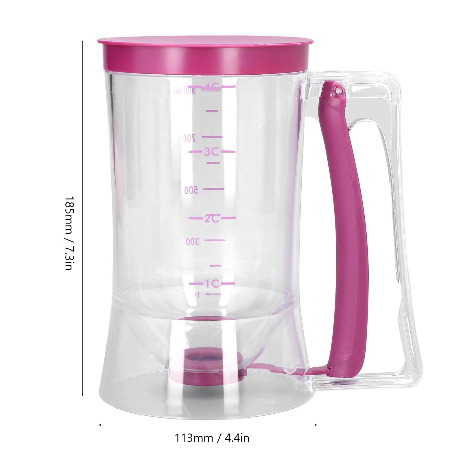 FLEXMAN Pancake Batter Dispenser, Wide Opening Batter Separator, Batter Cream Speratator with Trigger Handle for Waffles, Muffins, Chocolate Cakes