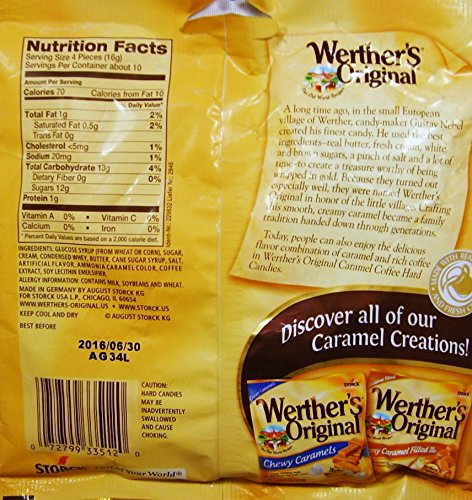 Amazon Com Werther S Original Caramel Coffee Hard Candies 70 Calories Per Serving 5 5 Ounce 3 Pack Grocery Gourmet Food