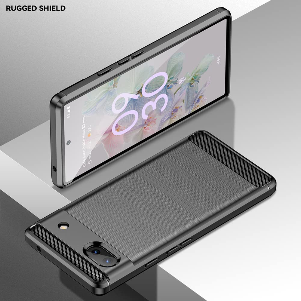 Amazon.co.jp: For Google Pixel 6A ケース 炭素繊維 ブラシ柄 ソフト