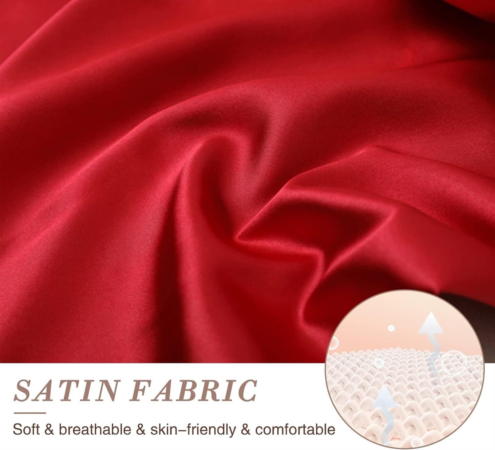 Albornoz Para Viajes Piscina Conjunto De Pijama Encaje Seda Sexy Para Mujer, Camisón Y Bata Satén 2 Piezas, Ropa Dormir Larga Ropa De Dormir