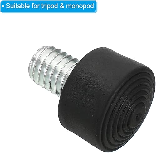 Miniatura 4 de PATIKIL Pies universales de trípode de goma de 38" x 1", piezas de repuesto de trípode antideslizantes para trípodes de cámara, monopie, color negro