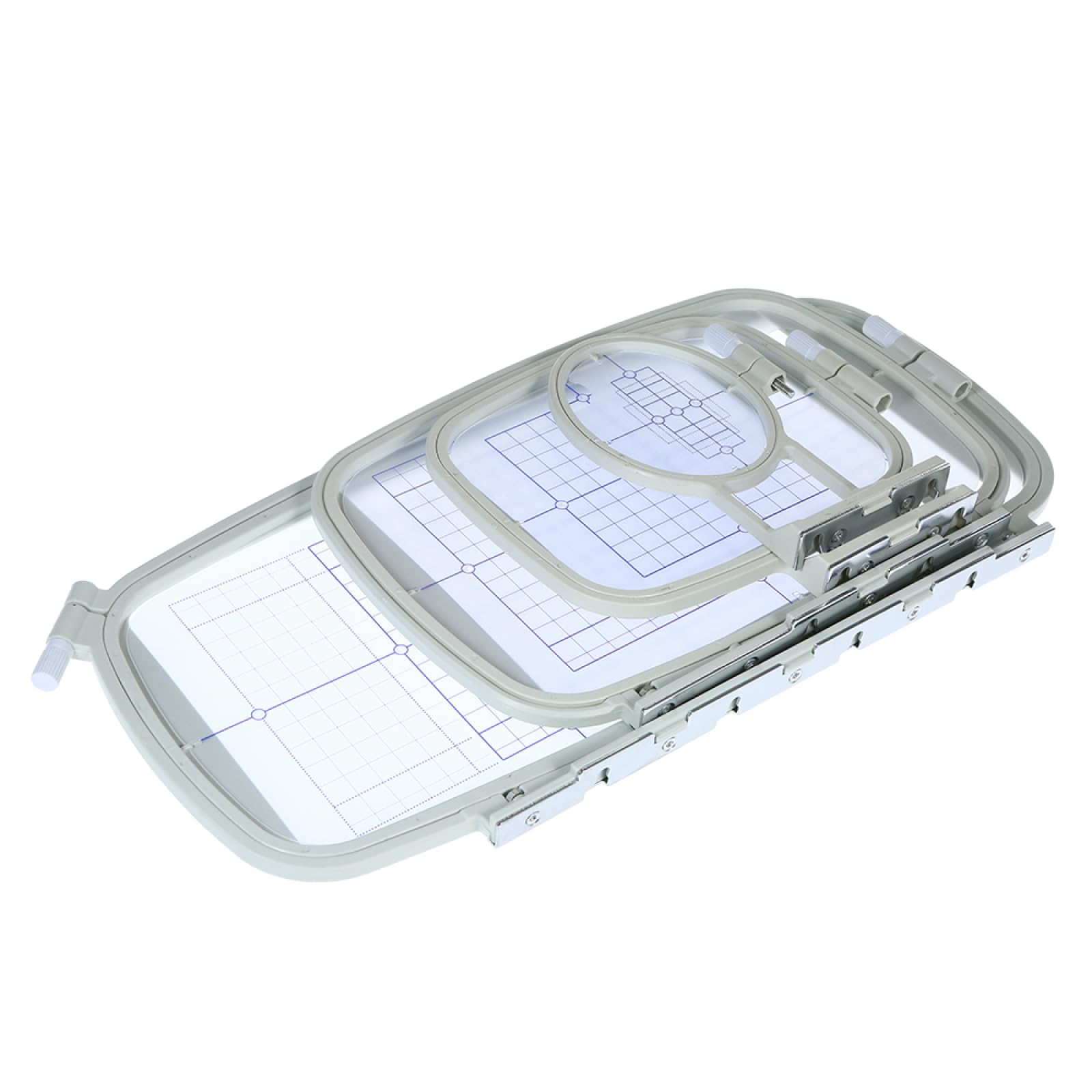 Set di 4 telai per macchina da ricamo per cucire Tech Hoops Accessori per macchina da cucire per Brother PE-700 PE-700II PE-780D Innovis 1000 Babylock Ellure Emore