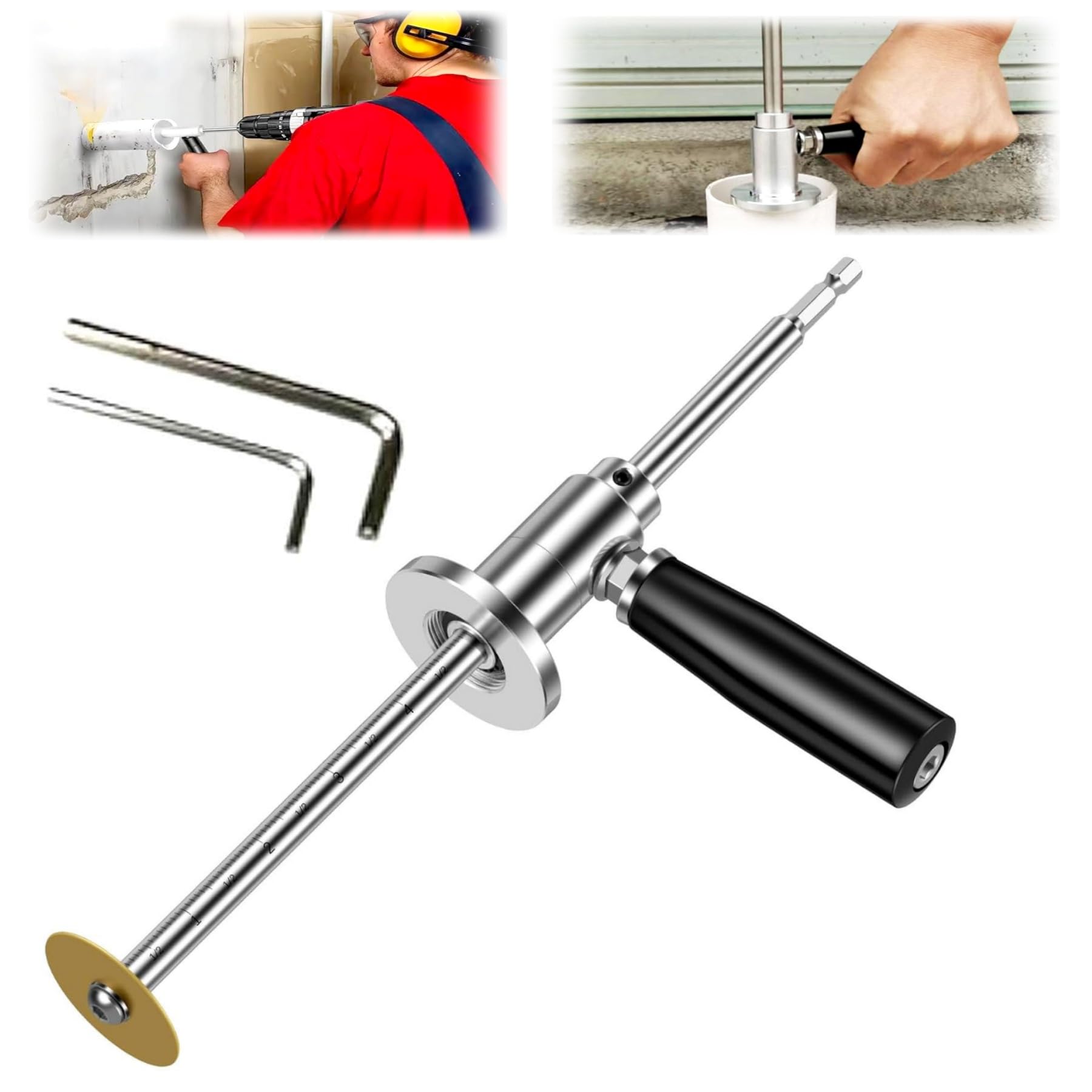 Tagliatubi interno per PVC, profondità regolabile per progetti idraulici, strumento in PVC, taglio da 17,8 cm per 2,5-1,3 - 20,3 cm (stile B-1PC)