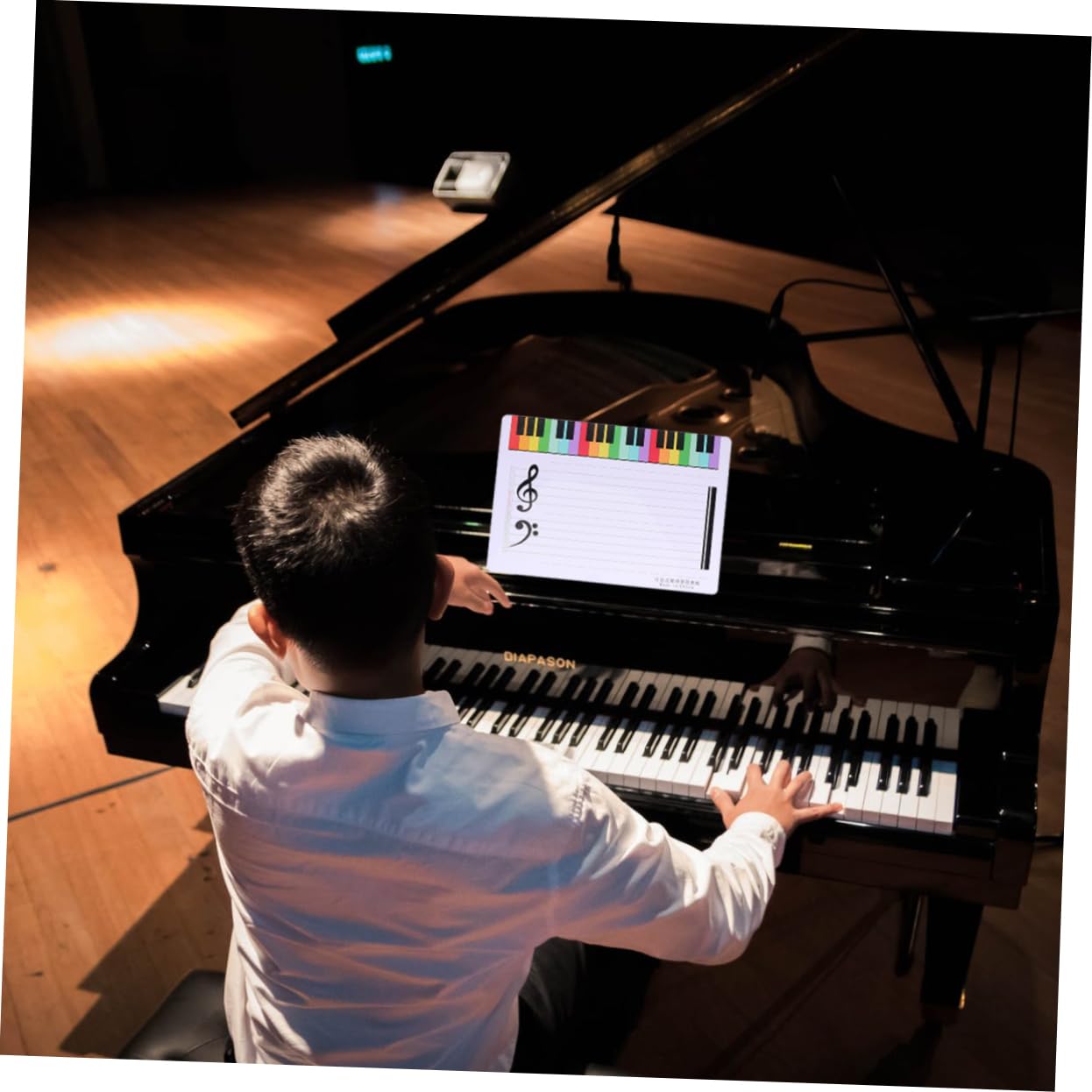 6 Pezzi Lavagna Musicale Cancellabile Pentagrammi Magnetici per Insegnamento e Pratica Musicale per Casa e Scuola Superficie Liscia e Facile Appendere e Utilizzare
