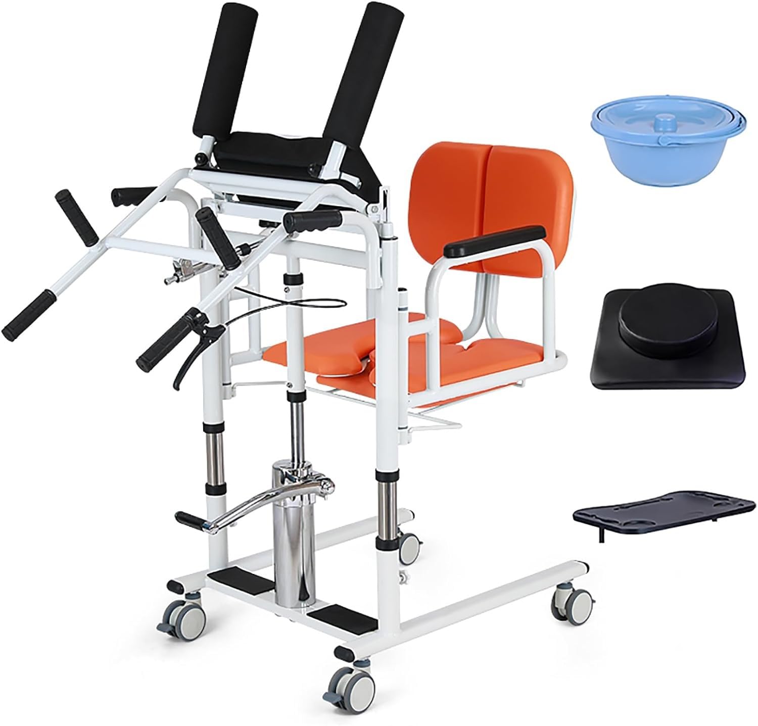 Silla de transferencia de elevación del paciente, silla de ruedas hidráulica elevador de pacientes para el hogar, elevador de silla de enfermera de transferencia portátil, silla de transferencia de