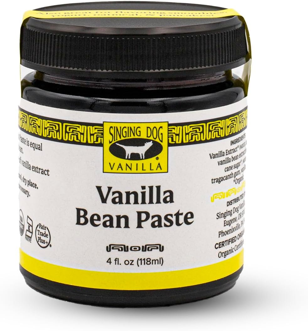 Gluten-Free Vanilla Bean Paste - 4 Fluid Ounce Jar, All-Natural, Non-GMO, Corn-Free, Kosher, Vegan, Packaged in Allergen-Free, USA Facilities, Sustainably-Sourced Vanilla Beans