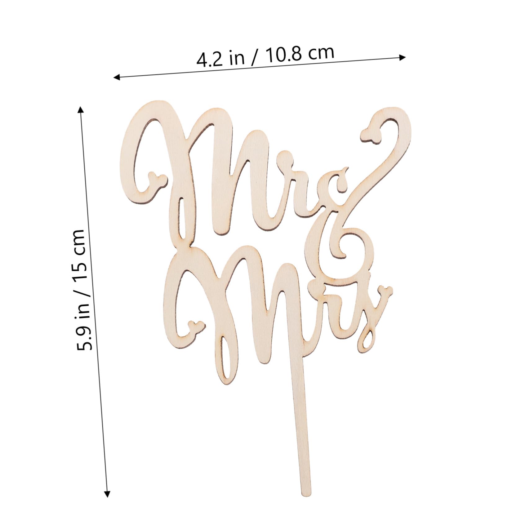 Alipis 20pezzi Decorazione per Nuziali Sposi Cake Topper per Matrimoni Mr Mrs per Celebrazioni Speciali