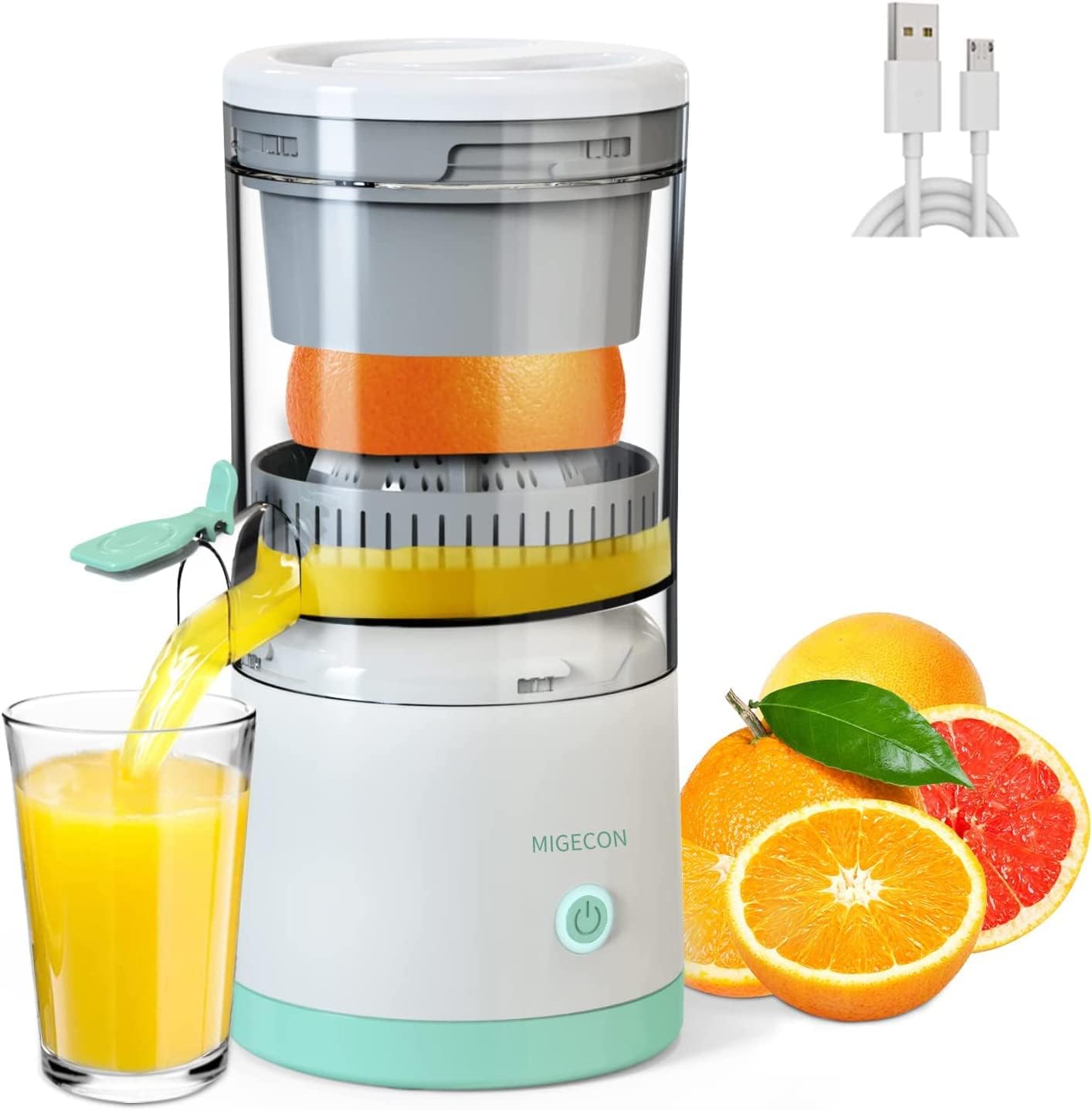 Espremedor de Laranja Automático Sem Fio Elétrico Portátil Recarregável Bivolt 110v 220v Espremedor de Laranja Automático Sem Fio Elétrico Portátil Recarregável Bivolt 110v 220v