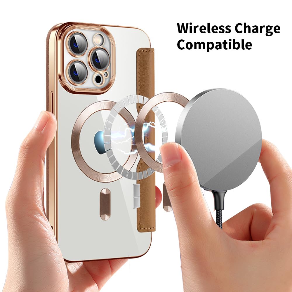 Coque Portefeuille Magnétique En Cuir PU Pour IPhone 16 - Avec Emplacements Cartes, Protection Renforcée